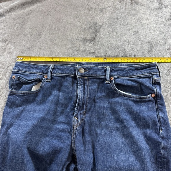 American Eagle AirFlex + Jeans Mens Size 36x32 Blue Bootcut Stretch  (M: 36x31) - Picture 10 of 12